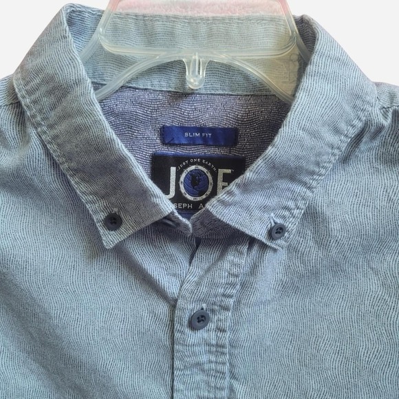 JOE Joseph Abboud Mens Slim Fit Blue cotton button-up shirt Medium #casual - Picture 2 of 4